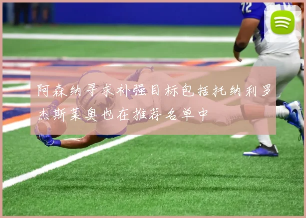 阿森纳寻求补强目标包括托纳利罗杰斯莱奥也在推荐名单中
